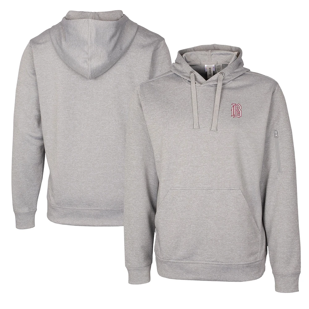 Unisex Cutter & Buck Gray Birmingham Barons Clique Lift Eco Performance Pullover Hoodie Sweatshirt