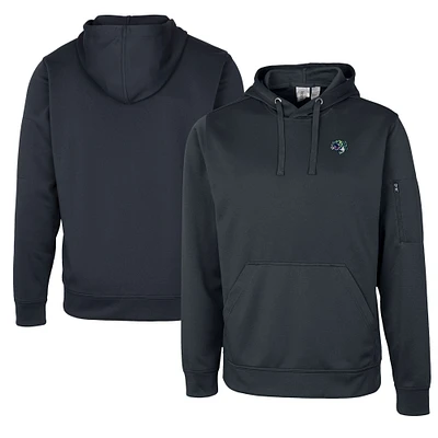 Unisex Cutter & Buck Navy Gwinnett Stripers Clique Lift Eco Performance Pullover Hoodie Sweatshirt
