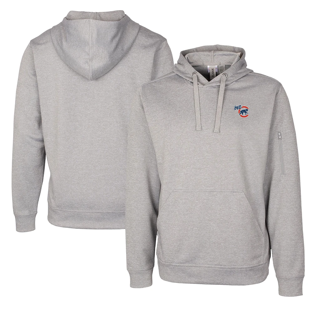 Unisex Cutter & Buck Gray Iowa Cubs Clique Lift Eco Performance Pullover Hoodie Sweatshirt