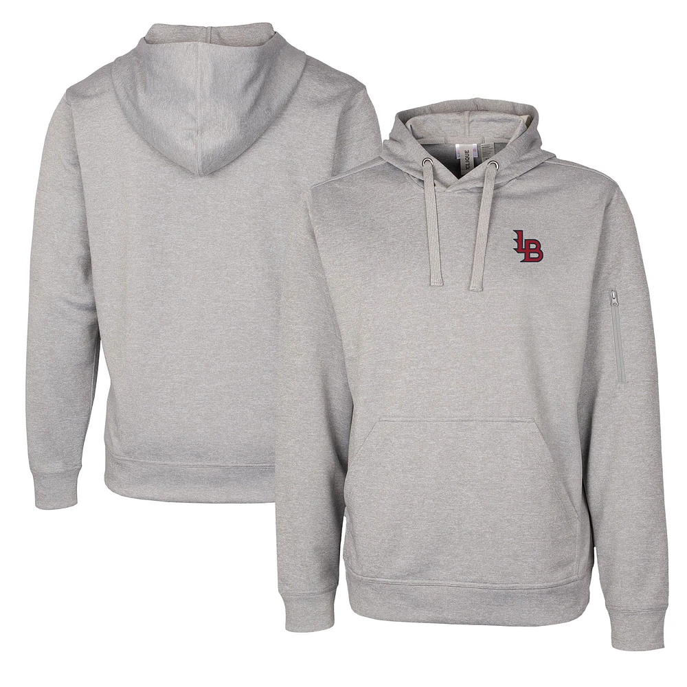 Unisex Cutter & Buck Gray Louisville Bats Clique Lift Eco Performance Pullover Hoodie Sweatshirt