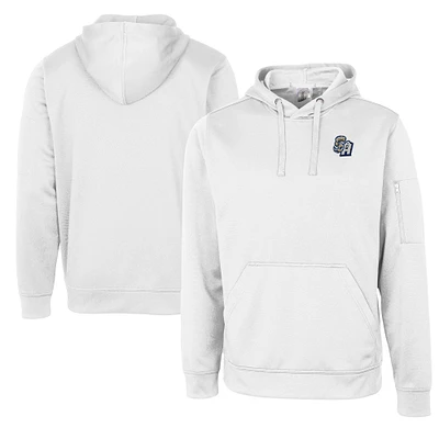 Unisex Cutter & Buck White San Antonio Missions Clique Lift Eco Performance Pullover Hoodie Sweatshirt