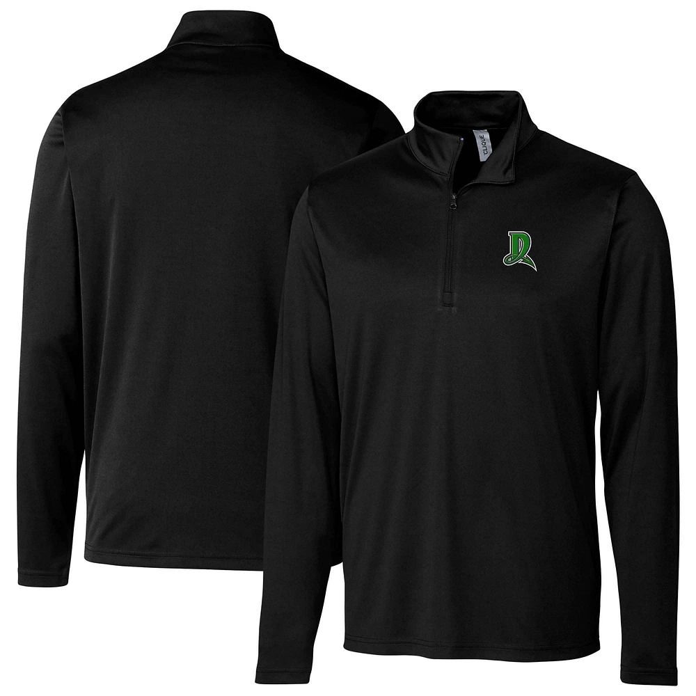 Men's Cutter & Buck Black Dayton Dragons Clique Spin Eco Performance Half-Zip Pullover