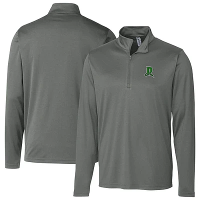 Men's Cutter & Buck Steel Dayton Dragons Clique Spin Eco Performance Half-Zip Pullover