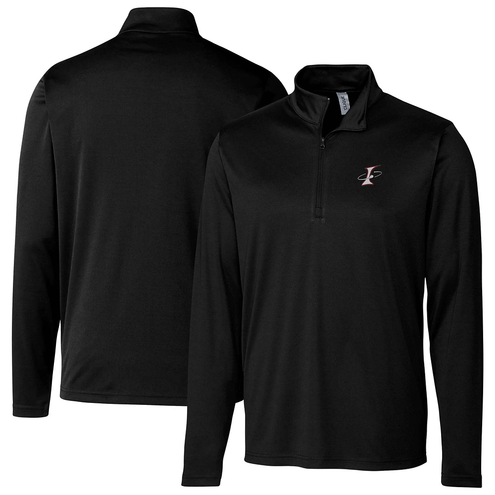 Men's Cutter & Buck Black Albuquerque Isotopes Clique Spin Eco Performance Half-Zip Pullover
