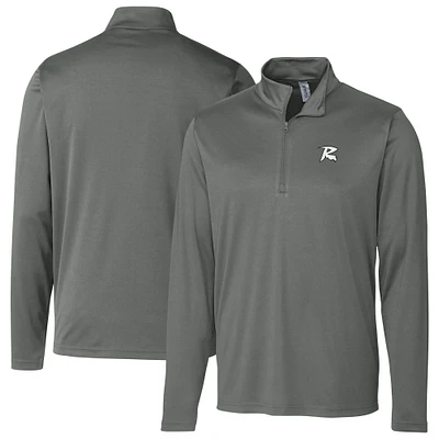 Men's Cutter & Buck Steel Richmond Flying Squirrels Clique Spin Eco Performance Half-Zip Pullover
