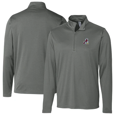 Men's Cutter & Buck Steel Springfield Cardinals Clique Spin Eco Performance Half-Zip Pullover