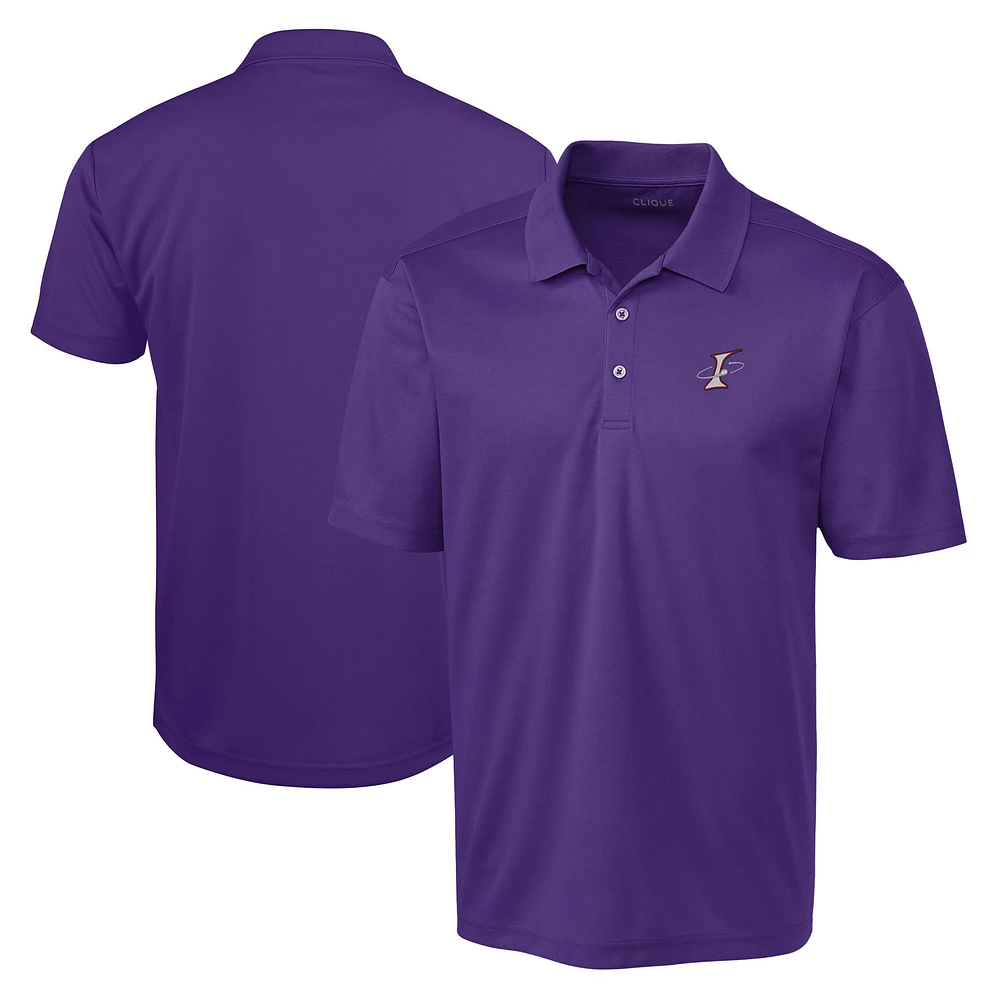 Men's Cutter & Buck Purple Albuquerque Isotopes Clique Spin Eco Performance Pique Polo