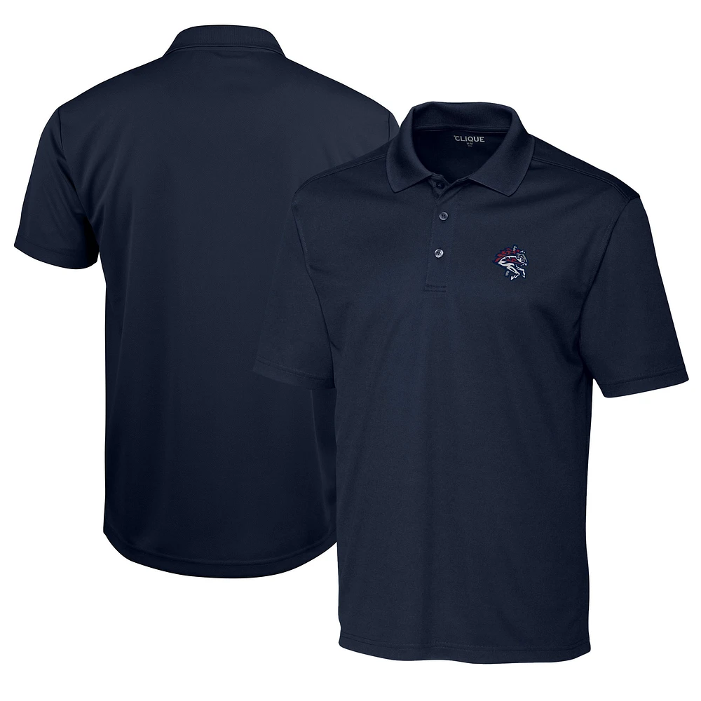 Men's Cutter & Buck Navy Binghamton Rumble Ponies Clique Spin Eco Performance Pique Polo