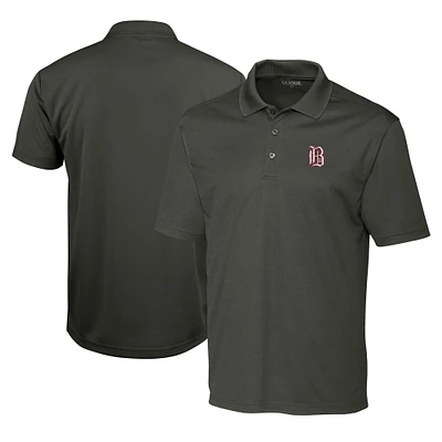 Men's Cutter & Buck Steel Birmingham Barons Clique Spin Eco Performance Pique Polo