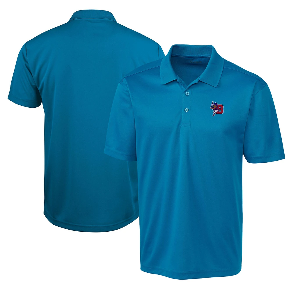 Men's Cutter & Buck Aqua Buffalo Bisons Clique Spin Eco Performance Pique Polo