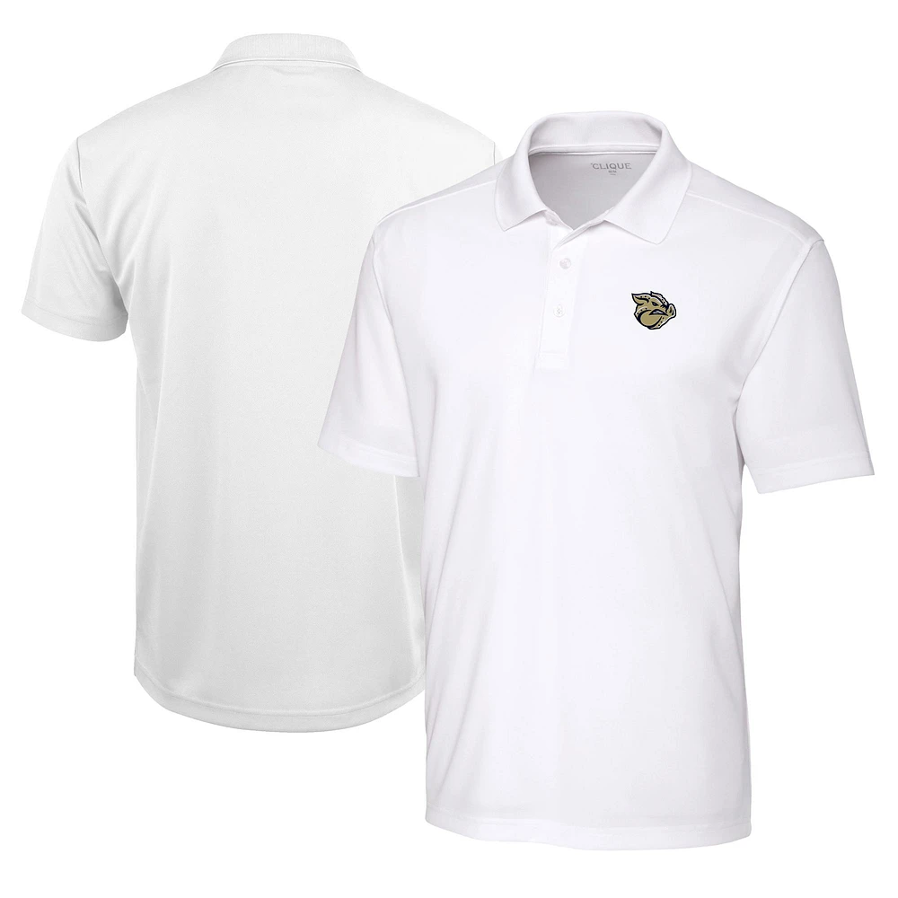 Men's Cutter & Buck White Lehigh Valley IronPigs Clique Spin Eco Performance Pique Polo