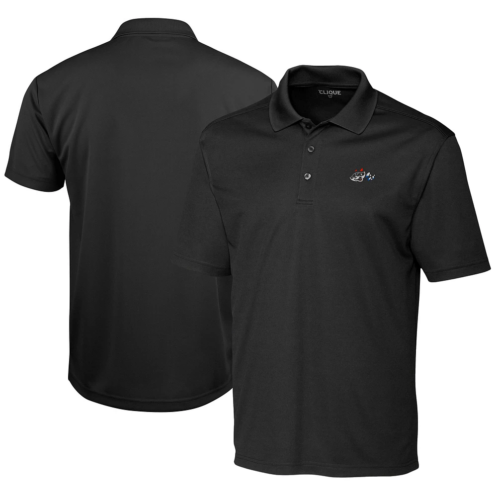 Men's Cutter & Buck Black Rocket City Trash Pandas Clique Spin Eco Performance Pique Polo