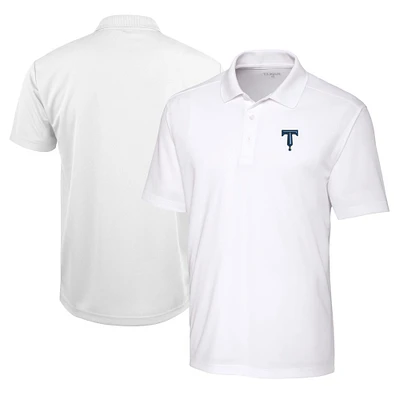 Men's Cutter & Buck White Tulsa Drillers Clique Spin Eco Performance Pique Polo
