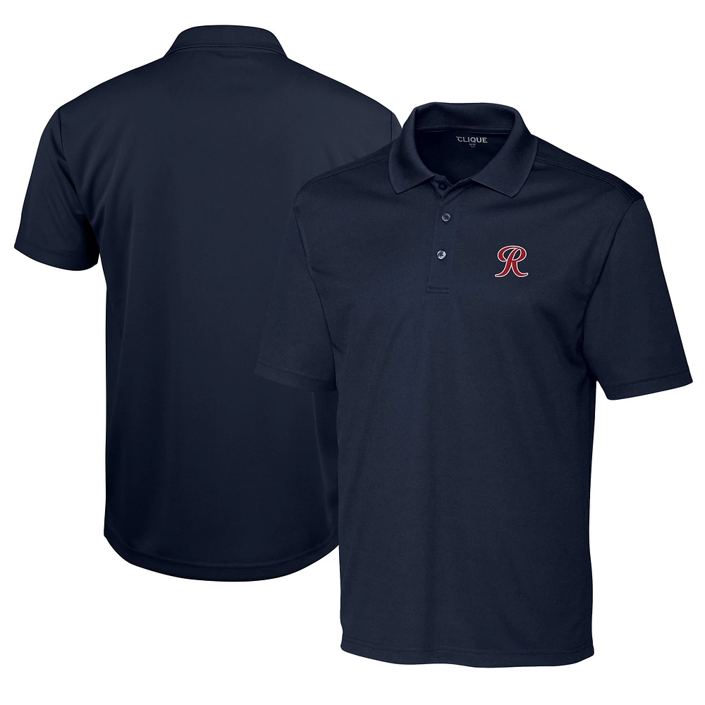 Men's Cutter & Buck Navy Tacoma Rainiers Clique Spin Eco Performance Pique Polo