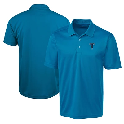 Men's Cutter & Buck Aqua Tulsa Drillers Clique Spin Eco Performance Pique Polo