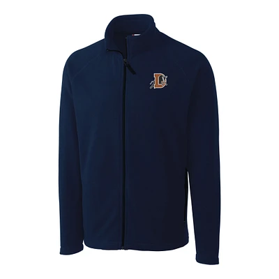Men's Cutter & Buck Navy Durham Bulls Clique Summit Performance Fleece Full-Zip Jacket