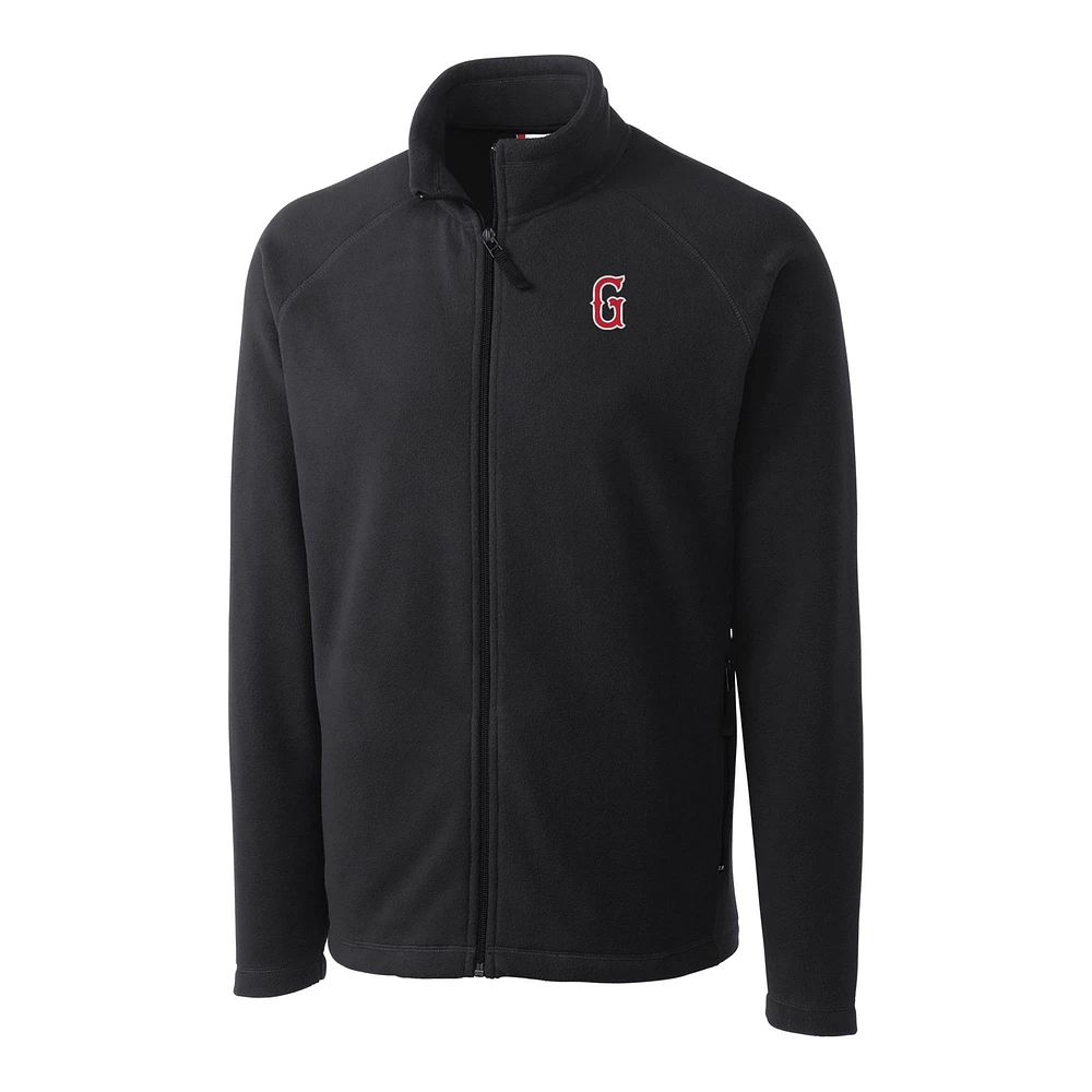 Men's Cutter & Buck Charcoal Greenville Drive Clique Summit Performance Fleece Full-Zip Jacket