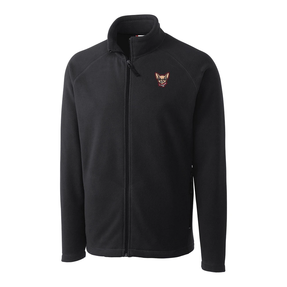 Men's Cutter & Buck Charcoal El Paso Chihuahuas Clique Summit Performance Fleece Full-Zip Jacket