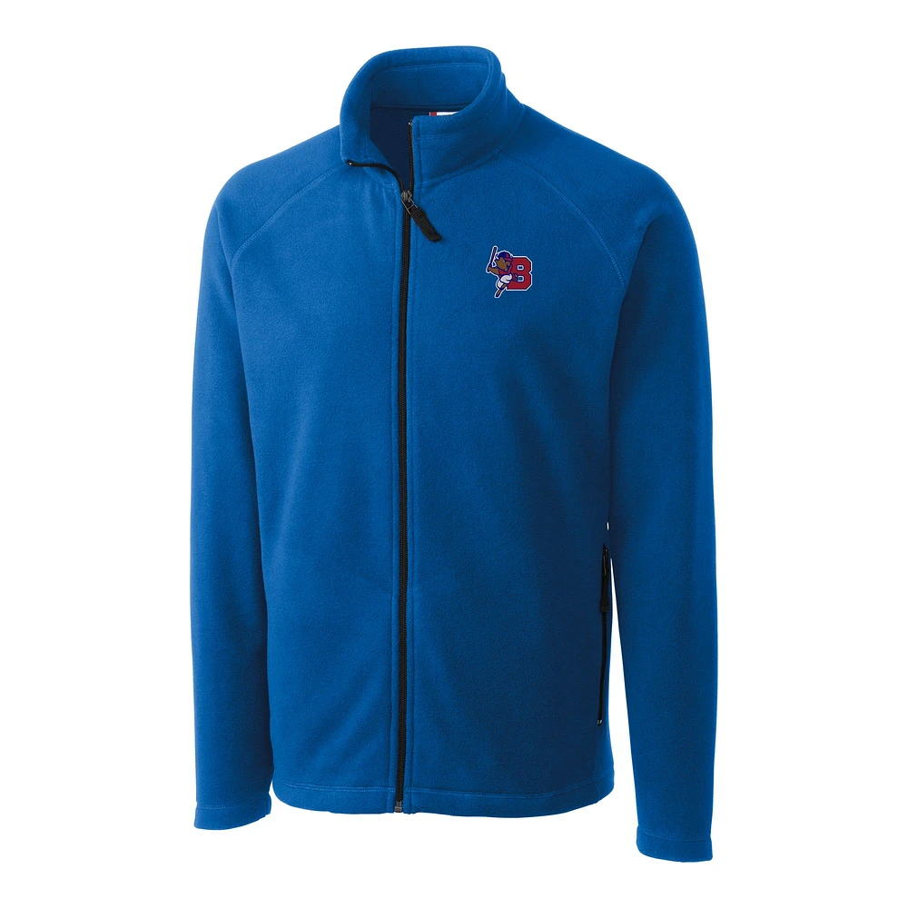 Men's Cutter & Buck Royal Buffalo Bisons Clique Summit Performance Fleece Full-Zip Jacket