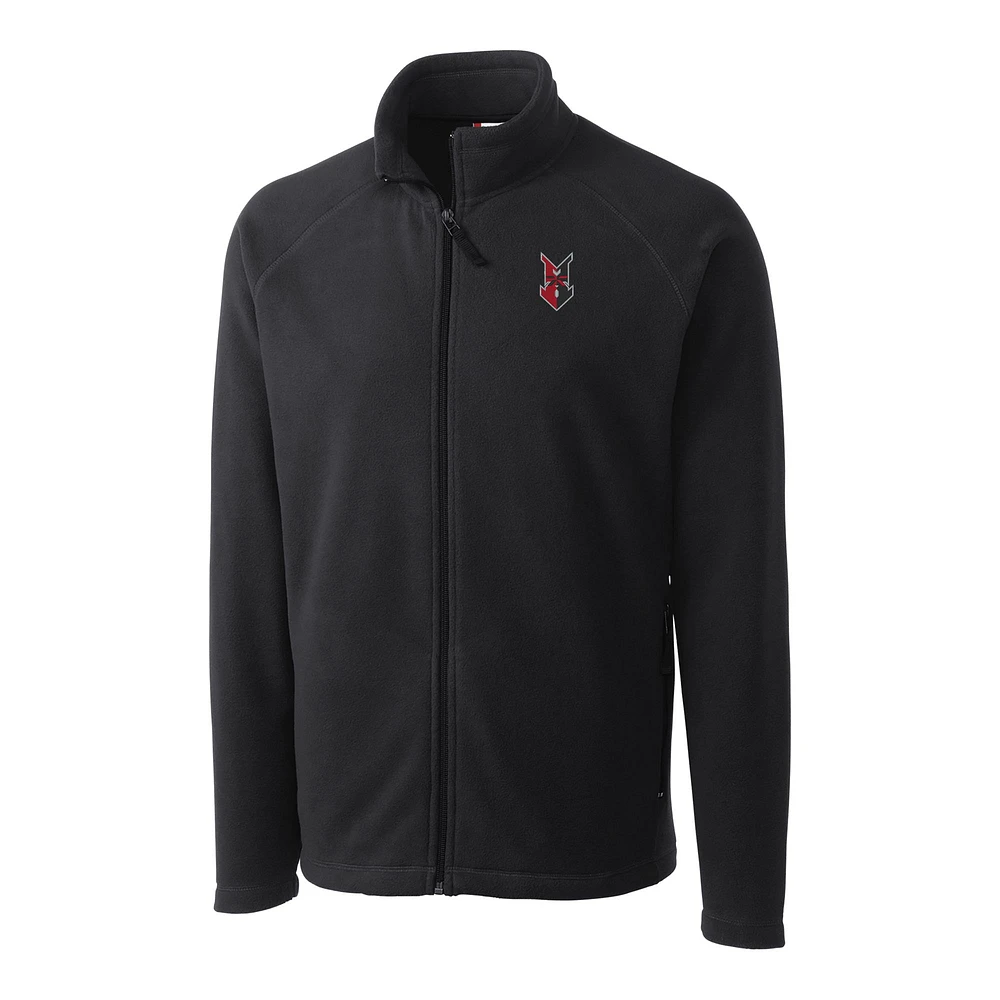Men's Cutter & Buck Charcoal Indianapolis Indians Clique Summit Performance Fleece Full-Zip Jacket
