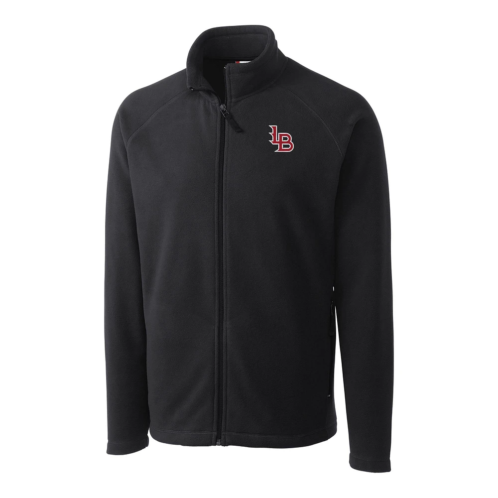 Men's Cutter & Buck Charcoal Louisville Bats Clique Summit Performance Fleece Full-Zip Jacket