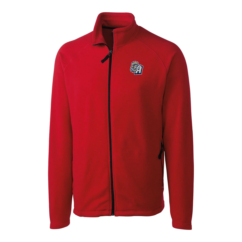 Men's Cutter & Buck Red San Antonio Missions Clique Summit Performance Fleece Full-Zip Jacket