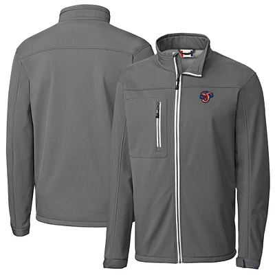 Men's Cutter & Buck Steel Jacksonville Jumbo Shrimp Clique Telemark Eco Stretch Softshell Full-Zip Jacket