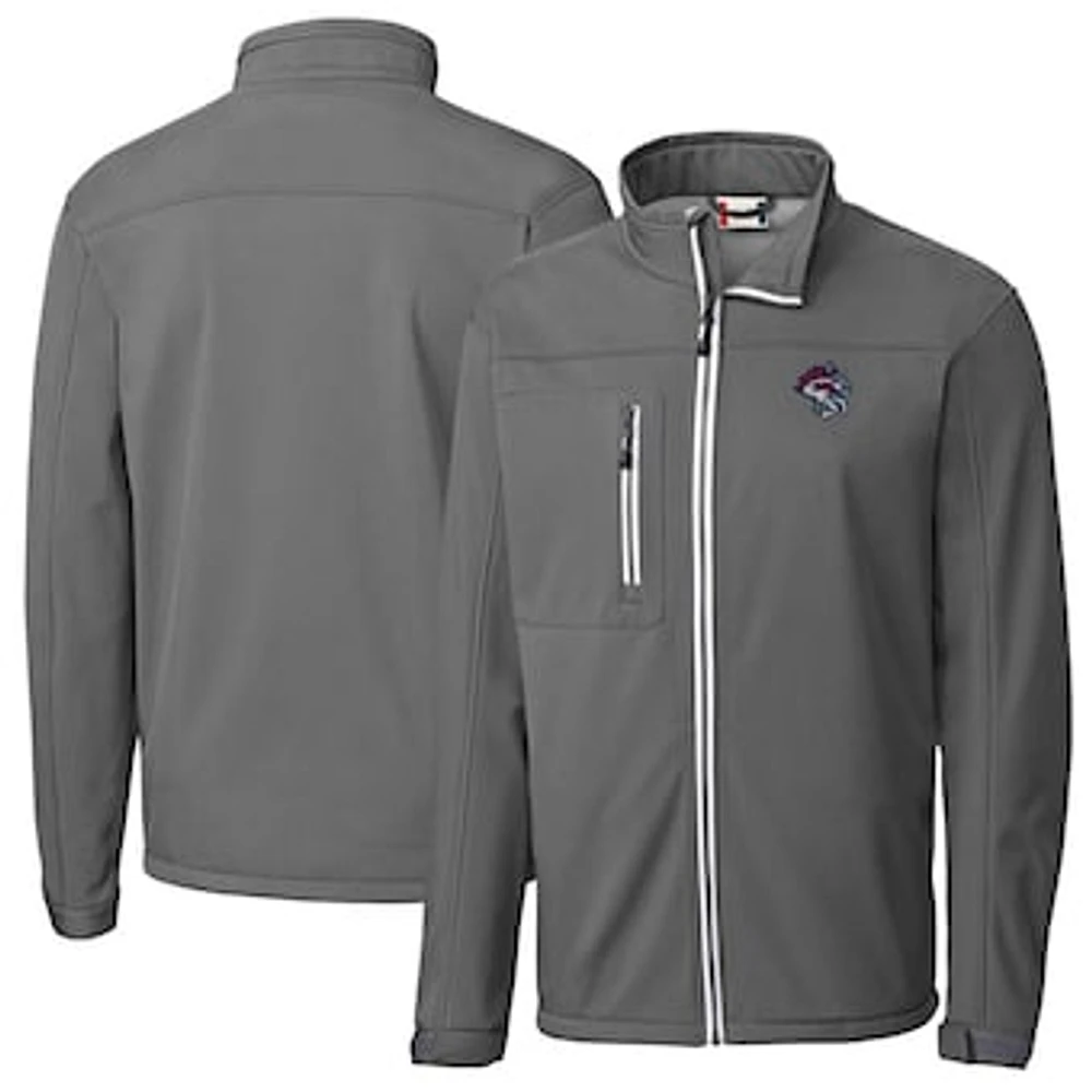 Men's Cutter & Buck Steel Binghamton Rumble Ponies Clique Telemark Eco Stretch Softshell Full-Zip Jacket