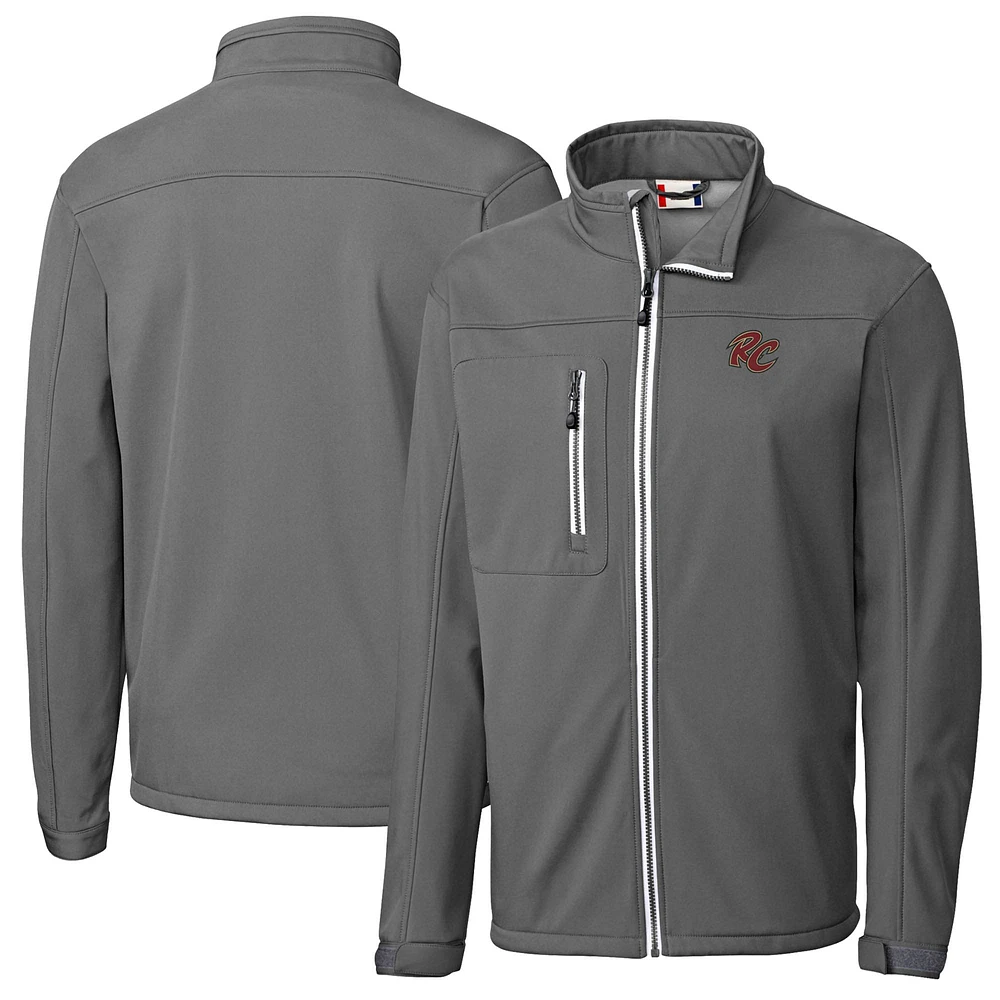 Men's Cutter & Buck Steel Sacramento River Cats Clique Telemark Eco Stretch Softshell Full-Zip Jacket