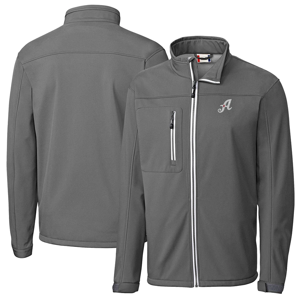 Men's Cutter & Buck Steel Reno Aces Clique Telemark Eco Stretch Softshell Full-Zip Jacket