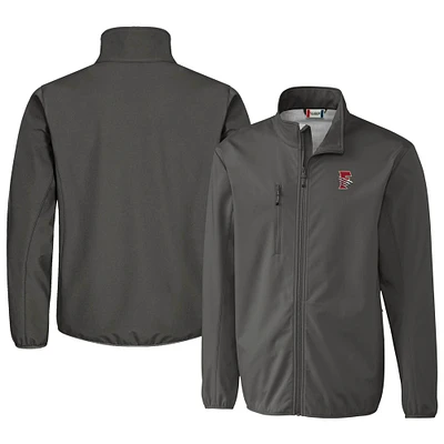 Men's Cutter & Buck Steel Fresno Grizzlies Clique Trail Eco Stretch Softshell Full-Zip Jacket