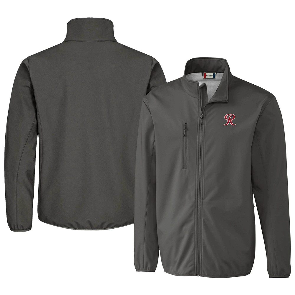 Men's Cutter & Buck Steel Tacoma Rainiers Clique Trail Eco Stretch Softshell Full-Zip Jacket