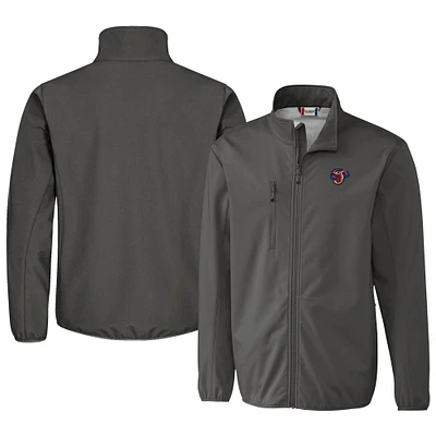 Men's Cutter & Buck Steel Jacksonville Jumbo Shrimp Clique Trail Eco Stretch Softshell Full-Zip Jacket
