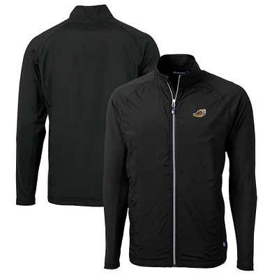 Men's Cutter & Buck Akron RubberDucks Adapt Eco Knit Hybrid Recycled Full-Zip Jacket