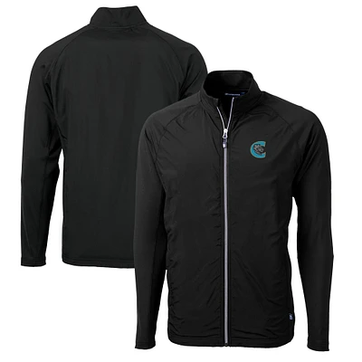 Men's Cutter & Buck Charlotte Knights Adapt Eco Knit Hybrid Recycled Full-Zip Jacket