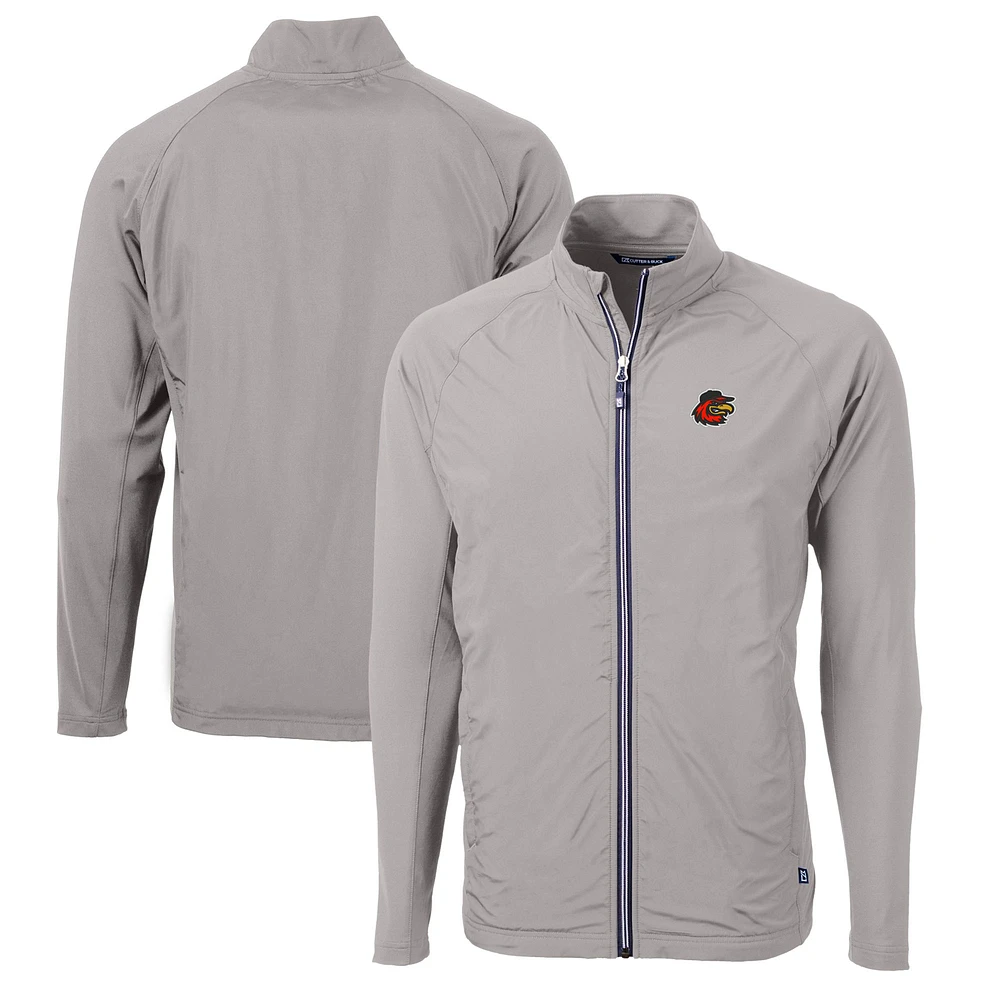 Men's Cutter & Buck Rochester Red Wings Adapt Eco Knit Hybrid Recycled Full-Zip Jacket