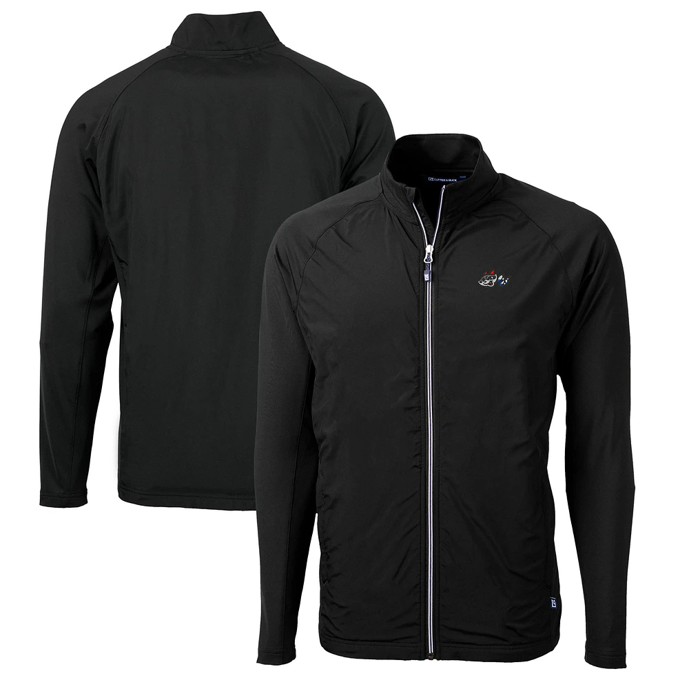 Men's Cutter & Buck Rocket City Trash Pandas Adapt Eco Knit Hybrid Recycled Full-Zip Jacket