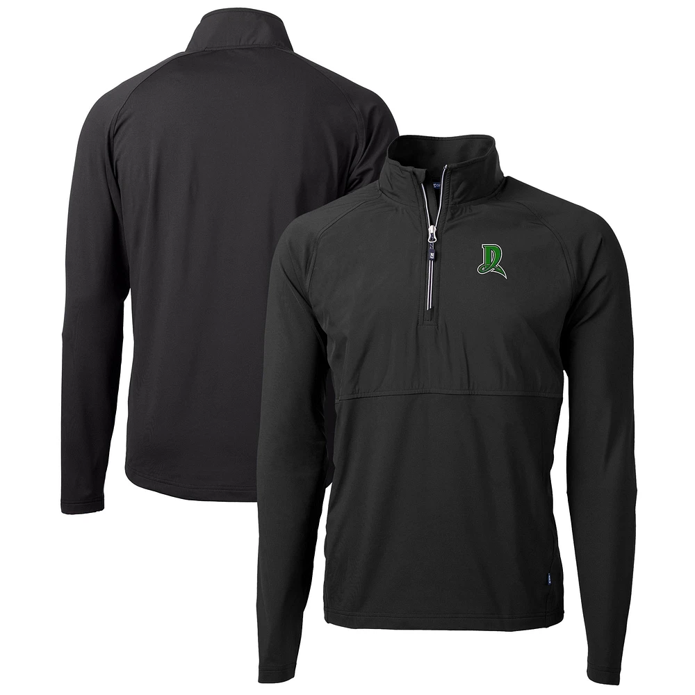 Men's Cutter & Buck Dayton Dragons Adapt Eco Knit Hybrid Recycled Quarter-Zip Top