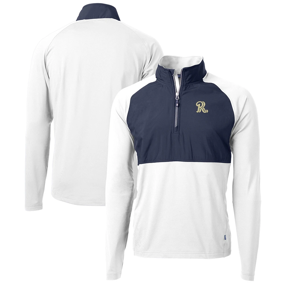 Men's Cutter & Buck Frisco RoughRiders Adapt Eco Knit Hybrid Recycled Quarter-Zip Top