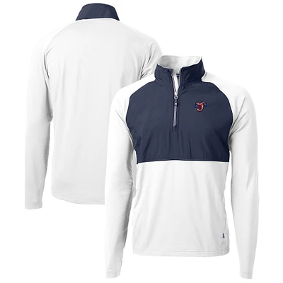 Men's Cutter & Buck Jacksonville Jumbo Shrimp Adapt Eco Knit Hybrid Recycled Quarter-Zip Top