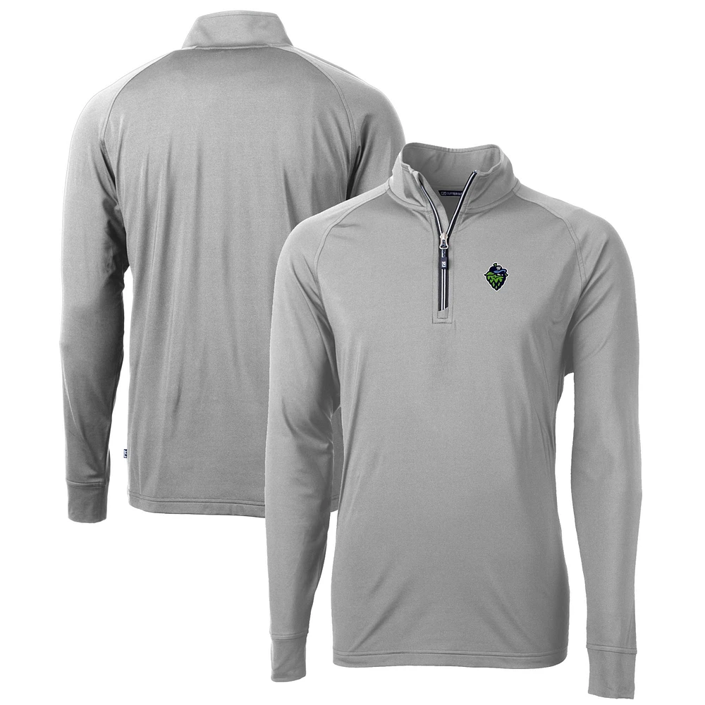 Men's Cutter & Buck Hillsboro Hops Adapt Eco Knit Stretch Recycled Quarter-Zip Pullover