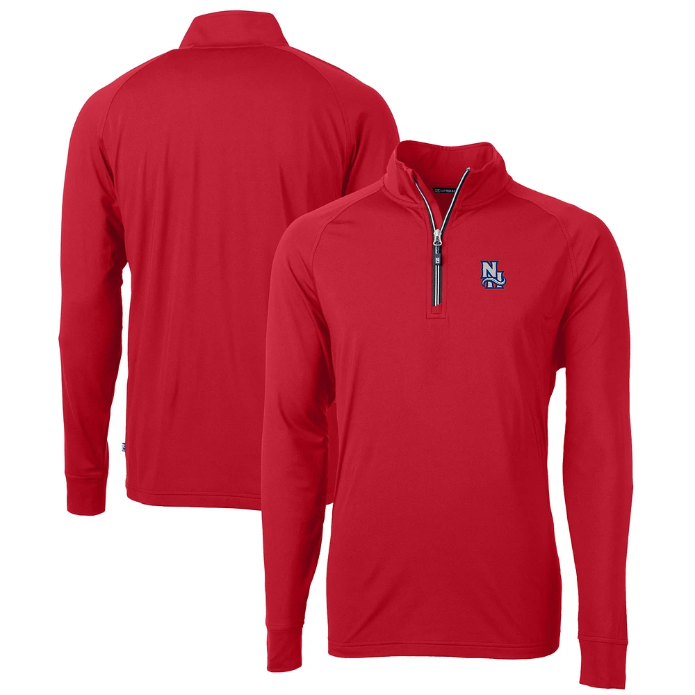 Men's Cutter & Buck New Hampshire Fisher Cats Adapt Eco Knit Stretch Recycled Quarter-Zip Pullover
