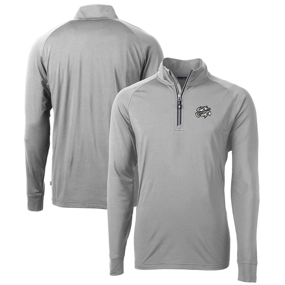 Men's Cutter & Buck Omaha Storm Chasers Adapt Eco Knit Stretch Recycled Quarter-Zip Pullover