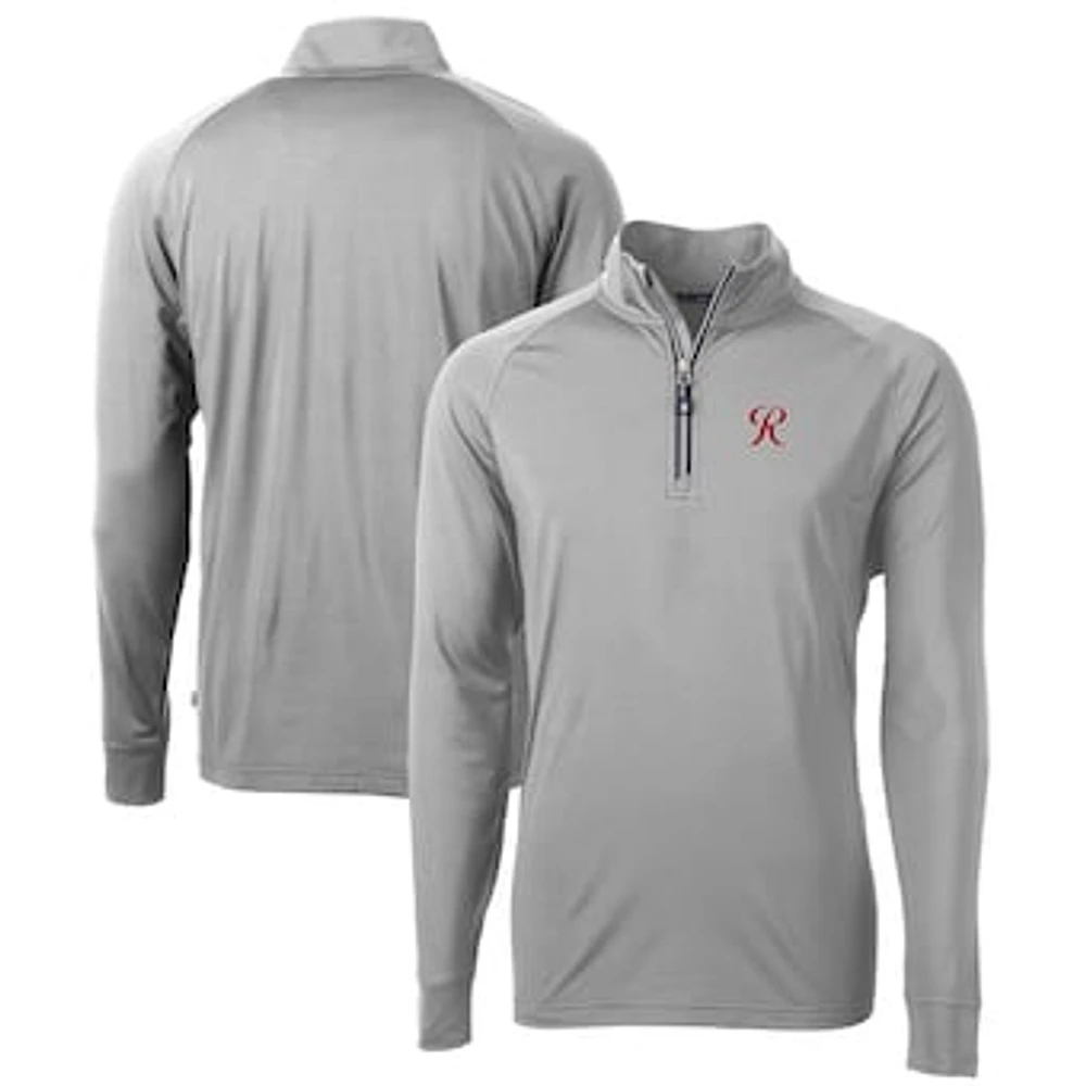 Men's Cutter & Buck Tacoma Rainiers Adapt Eco Knit Stretch Recycled Quarter-Zip Pullover