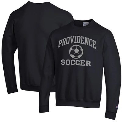 Men's Champion Black Providence Friars Soccer Icon Powerblend Pullover Sweatshirt