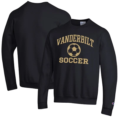 Men's Champion Black Vanderbilt Commodores Soccer Icon Powerblend Pullover Sweatshirt