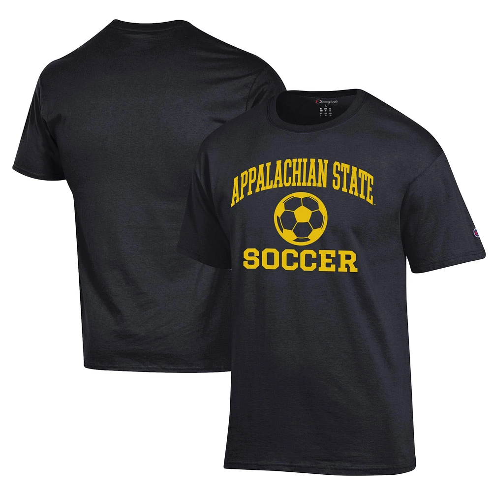 Men's Champion Black Appalachian State Mountaineers Soccer Icon T-Shirt
