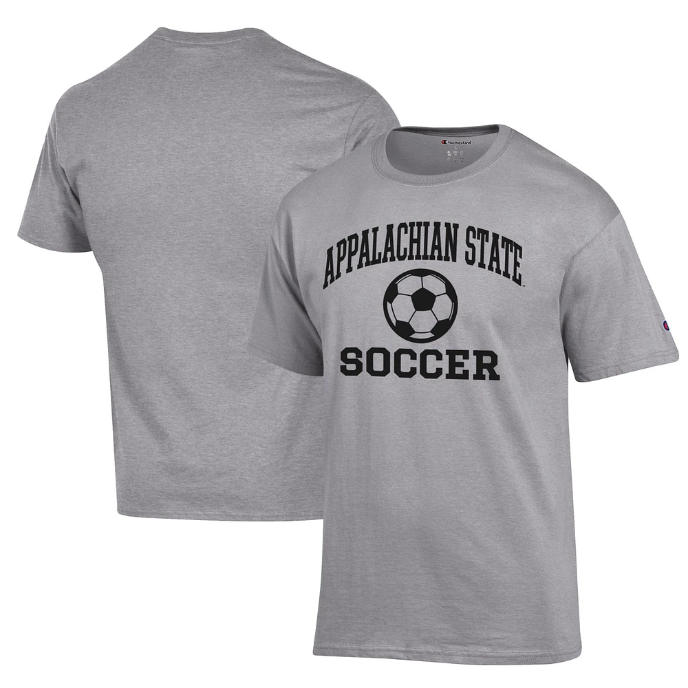 Men's Champion Gray Appalachian State Mountaineers Soccer Icon T-Shirt