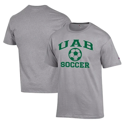 Men's Champion Gray UAB Blazers Soccer Icon T-Shirt