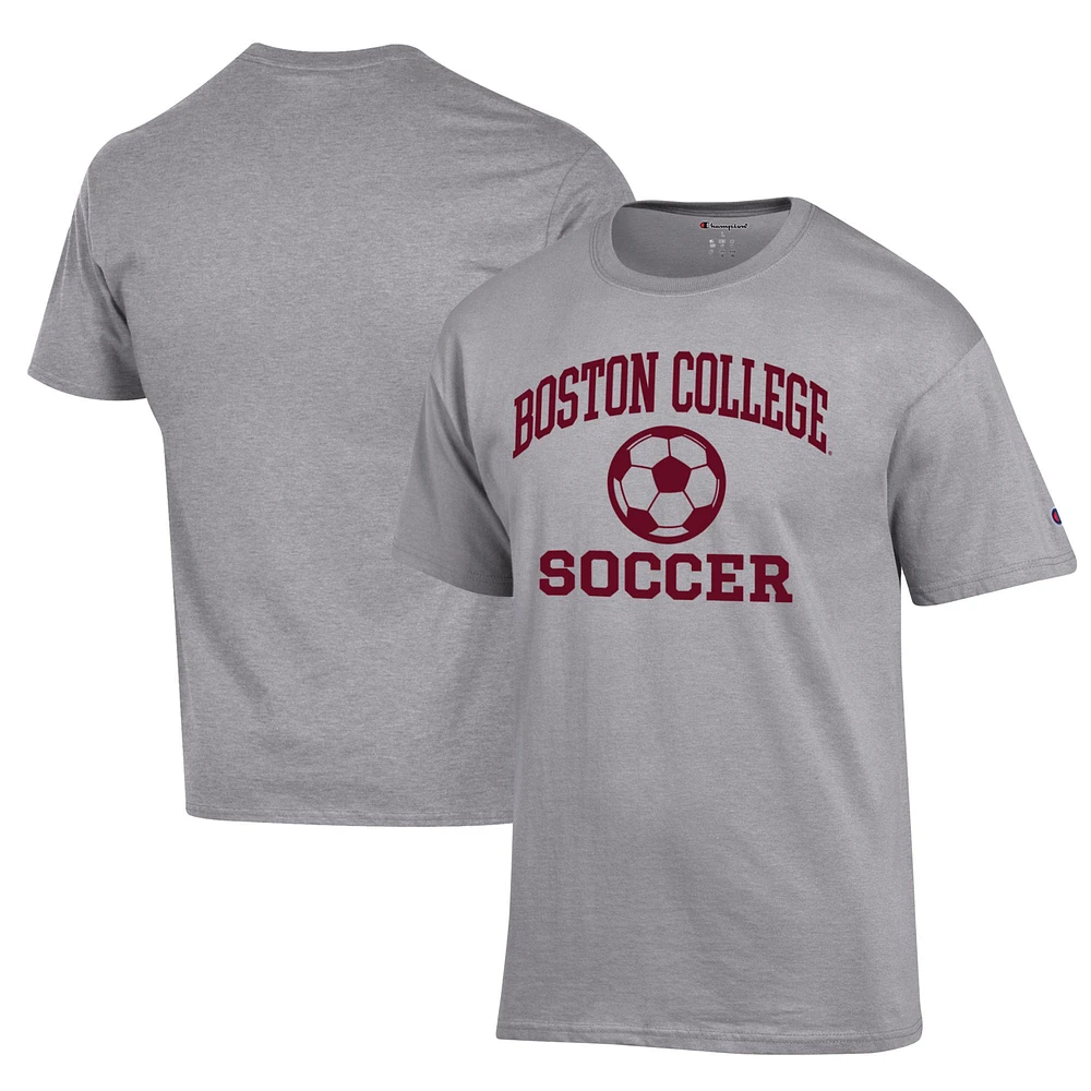 Men's Champion Gray Boston College Eagles Soccer Icon T-Shirt